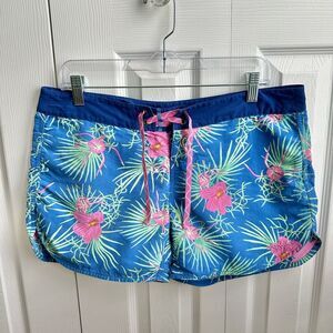 Patagonia Shorts Women’s Size 10 Wavefarer Pink and Blue Tropical Floral Print